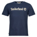 Timberland  Camo Linear Logo Short Sleeve Tee  Tričká s krátkym rukávom Námornícka modrá