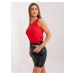 ČERVENÝ BASIC REBROVANÝ TOP -DHJ-TP-8962.20-RED