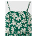 Krémovo-zelené dámske kvetované maxi šaty GAP