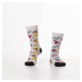 Women's white socks with colorful shoes