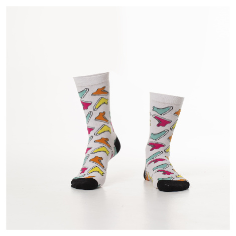 Women's white socks with colorful shoes FASARDI
