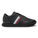 Tommy Hilfiger Sneakersy Runner Evo Lth Mix Ess FM0FM05121 Čierna