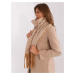 SVETLOHNEDÝ VZOROVANÝ ŠÁL SO STRAPCAMI AT-SZ-23125.75-LIGHT BROWN