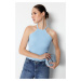 Trendyol Blue Halterneck Knitwear Blouse