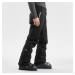 Pánske hrejivé lyžiarske nohavice 500 rovný strih čierne