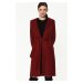 Z6630 DEWBERRY LADIES' COAT-BURGUNDY