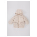 DEFACTO Baby Girl Waterproof Hooded Puffer Jacket