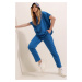 Trend Alaçatı Stili Women's Saxe Blue Crew Neck Comfortable Fit Tracksuit