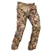 Poľovnícke nehlučné priedušné nohavice 100 z bavlny s lesným maskovaním
