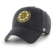 Čiapka 47 brand Nhl Boston Bruins čierna farba, s nášivkou, H-MVP01WBV-BK