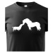 Detské tričko s potlačou koňa a psa - skvelý darček pre milovníkov zvierat