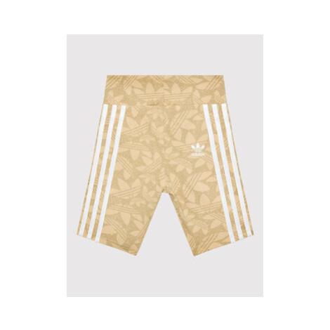 Adidas Športové kraťasy Cycling HC7068 Béžová Slim Fit