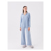 LC Waikiki Polo Neck Plain Long Sleeve Women's Pajama Set