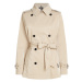 Kabát Karl Lagerfeld Coated Cotton Short Trench Hnedá