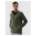 Men's fleece with stand-up collar regular 4F - olive