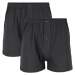 Pánské klasické boxerky ATLANTIC s knoflíčky 2PACK - graphite