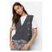 Trendyol Anthracite Floral Embroidery Detailed Knit Vest