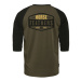 HORSEFEATHERS Tričko Hexagon II Raglan - burnt olive GREEN