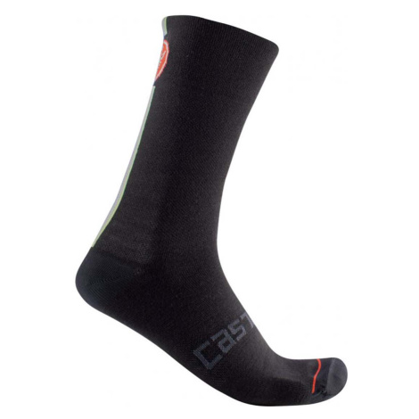 CASTELLI Cyklistické ponožky klasické - RACING STRIPE - čierna