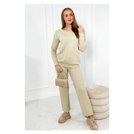 Sweater set Sweatshirt + Trousers dark beige