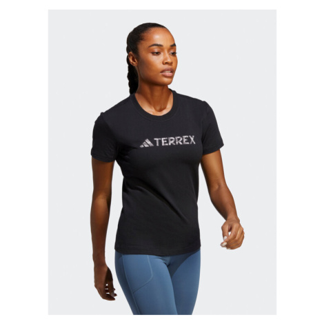 Adidas Funkčné tričko Terrex Classic Logo T-Shirt HZ1392 Čierna Regular Fit