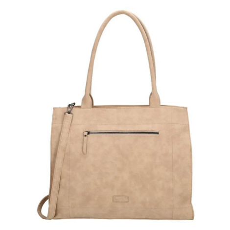 Béžová elegantná shopper kabelka "Bellora"