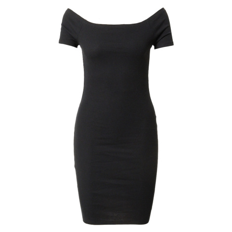čierne šaty bez ramienok