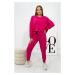 Set 2-piece sweatshirt + fuchsia trousers