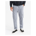 Ombre Men's knitted joggers with cargo pockets - light grey