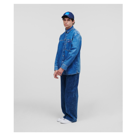Košeľa Karl Lagerfeld Jeans Klj Regular Denim Shirt Modrá