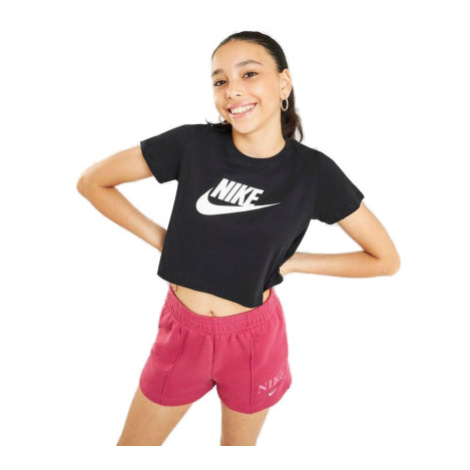 Dievčenské tričko s krátkym rukávom NIKE G NSW TEE CROP FUTURA-DA6925-012-black