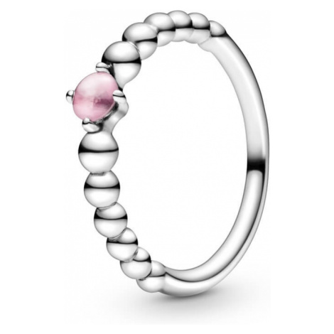 Pandora Strieborný prsteň pre ženy narodené v októbri 198867C09 50 mm
