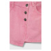 Dievčenská rifľová sukňa United Colors of Benetton ružová farba, mini, rovný strih