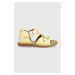 Detské kožené sandále Pom D'api žltá farba