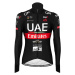 PISSEI Cyklistický dres s dlhým rukávom zimný - UAE TEAM EMIRATES 23 - biela/červená/čierna