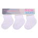 Dojčenské pruhované ponožky New Baby biele - 3ks, veľ:56 , 20C23931