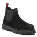 Tommy Jeans Členková obuv s elastickým prvkom Tommy Jeans Suede Boot EM0EM01205 Čierna