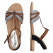 TOM TAILOR Remienkové sandále  tmavomodrá / hnedá / biela