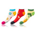 Bellinda CRAZY IN-SHOE SOCKS 3x - Moderné farebné nízke crazy ponožky unisex - biela - červená -