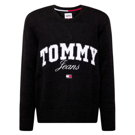 Tommy Jeans Sveter  námornícka modrá / červená / čierna / biela Tommy Hilfiger