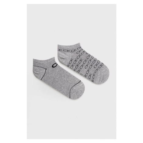 Ponožky Calvin Klein (2-pak) dámske, šedá farba