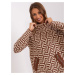 Brown and beige patterned sweater