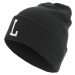 Knitted hat with letter cuff L