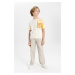 DEFACTO Boy's Loose Fit Standard Leg Gabardine Trousers