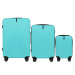 TYRKYSOVÁ SADA 3 KUFROV SN120-3, SET OF 3 SUITCASES (L, M, XS) WINGS ABS+, LIGHT BLUE