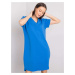 RUE PARIS Women's dark blue cotton dress