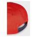 Detská čiapka Mayoral červená farba, s nášivkou
