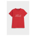 Tričko Karl Lagerfeld Rhinestone Karl Logo T-Shirt Červená