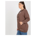 Hnedá mikina na zips RV-BL-8302.78-brown