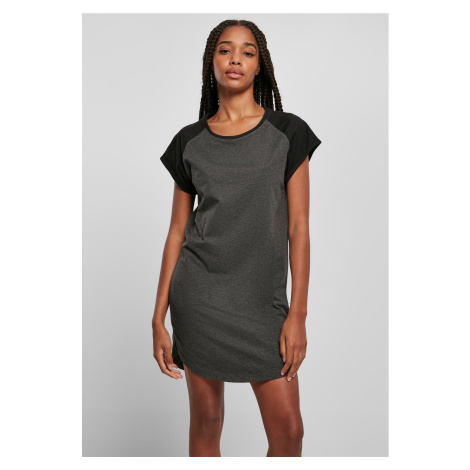 Women's dress Raglan Tee grey/black Urban Classics